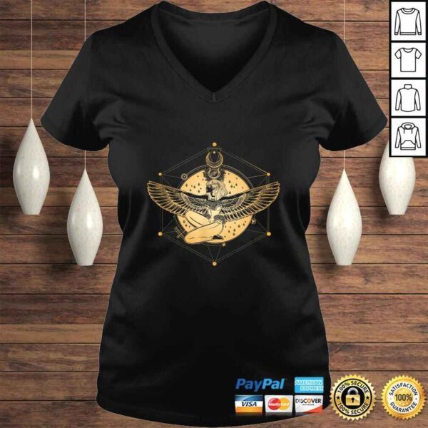 Egyptian Goddess Isis Sacred Geometry Tee T-Shirt - Image 2