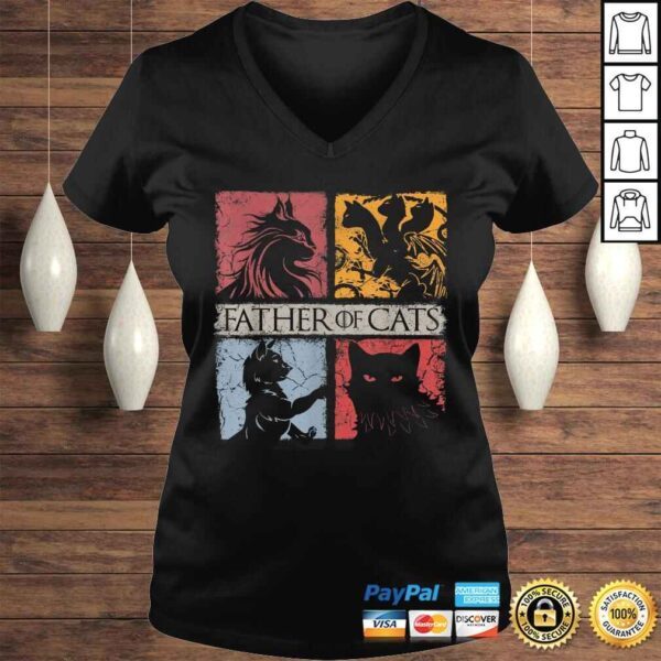 Father of Cats Shirt - Cat Lovers Cat Dad Fabulous Gift - Image 2