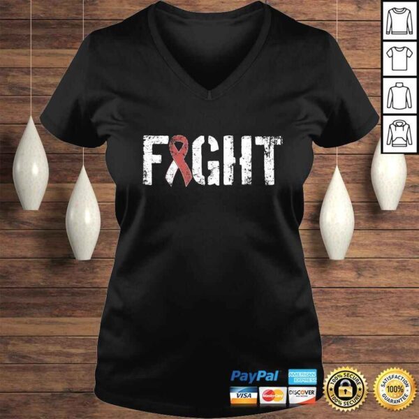 Fight Head Neck Cancer - Military Style Awareness Ribbon Tee Shirt - Image 2