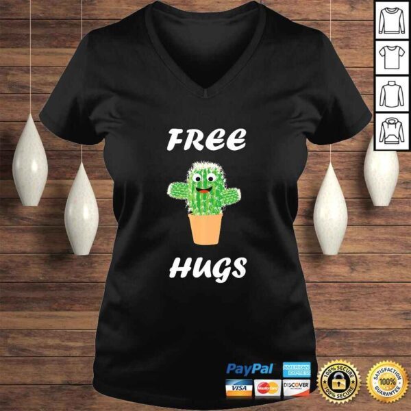 Free Hugs Cactus Design Gift cute tee costume Tee T-Shirt - Image 2