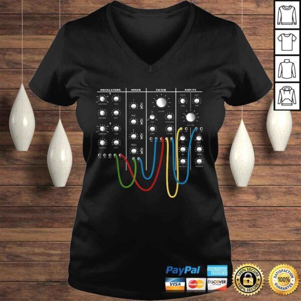 Funny Analog Modular Synthesizer Panel Electronic Musician Gift TShirt - Image 2