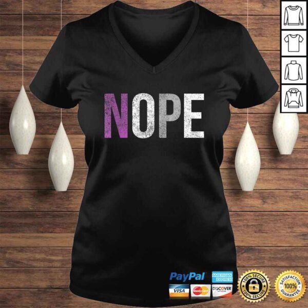 Funny Asexual Nope Ace Pride Shirt - Image 2