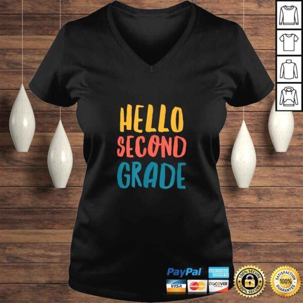 Funny Back To School Shirt for 2nd Grader Kids Hello Second Grade TShirt Gift - Image 2