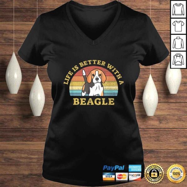 Funny Best Beagle Retro Vintage Dog Design Puppy Lover Gift TShirt - Image 2