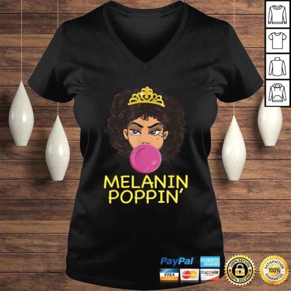 Funny Black Girl Magic Gift Bubblegum Melanin Poppin Diva Queen Gift Top - Image 2