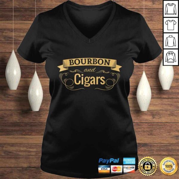 Funny Bourbon Cigar Lover Smoking Shirt Men Grandpa - Image 2