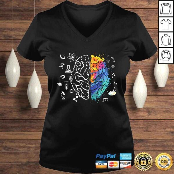 Funny Colorful Brain Science And ArShirt - Image 2