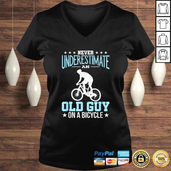 Funny Cycling Biking Old Guy on a Bicycle Bike Riding Gift Idea TShirt - Image 2