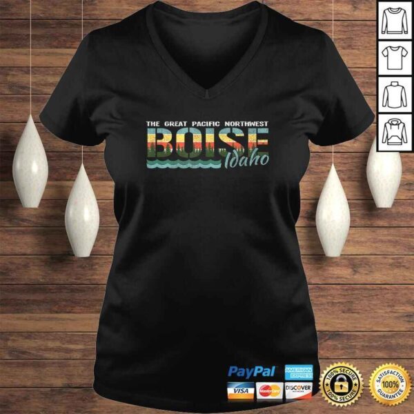 Funny Distressed Retro Boise ID Pacific NorthwesShirt PNW Gift TShirt - Image 2