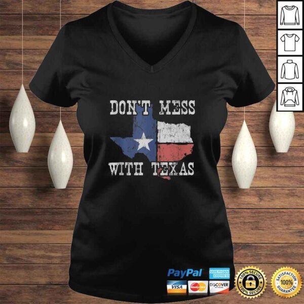 Funny Don't Mess With Vintage Texas Longhorn Lone Star State Tee T-Shirt - Image 2