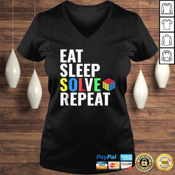 Funny Eat Sleep Solve Repeat Rubik TShirt - Image 2