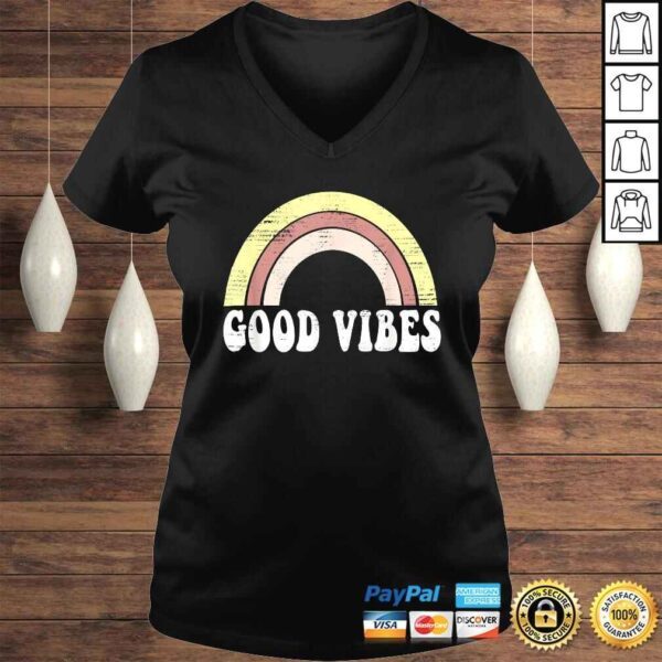 Funny Good Vibes Shirt Women Teen Girls Cute Shirt Top Shirt - Image 2