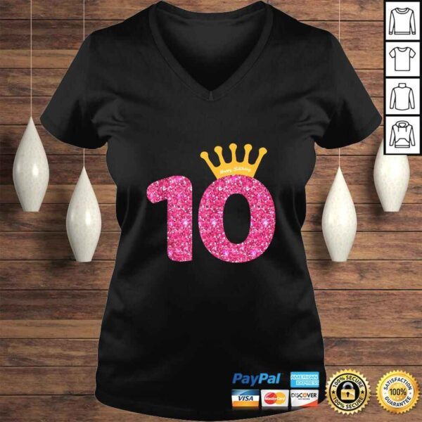 Funny Happy Birthday , Girls 10th Party 10 Years Old Bday TShirt - Image 2