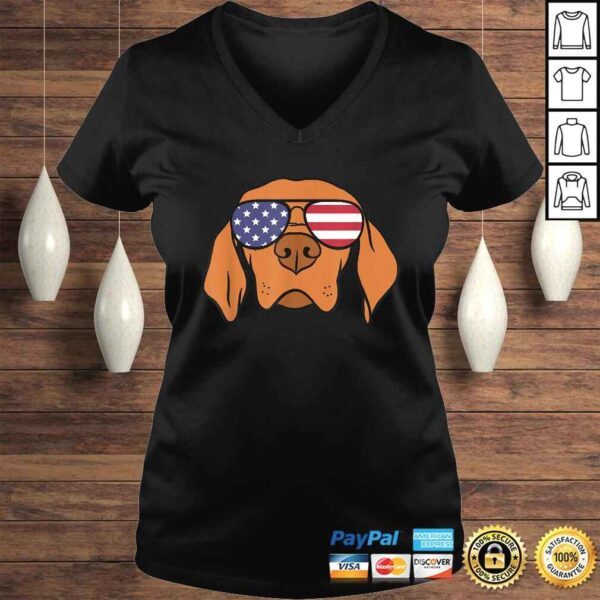 Funny Hungarian Vizsla Dog 4th of July TShirt - Image 2