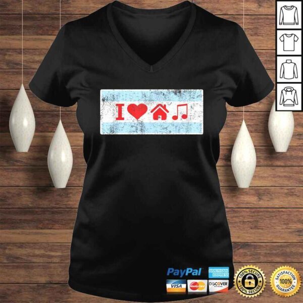 Funny I Love Chicago House Music - Flag DJ Shirt - Image 2