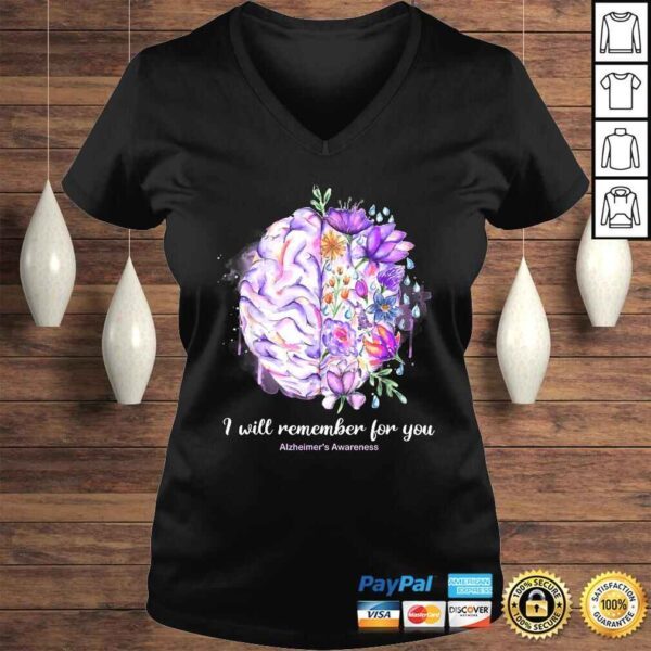 Funny I Will Remember For You Brain Alzheimer's Awareness Shirt - Image 2