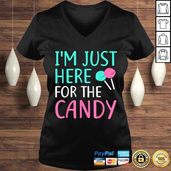 Funny I'm Just Here For The Candy Shirt Halloween TShirt - Image 2