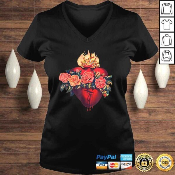 Funny Immaculate Heart of Mary Vintage Blessed Catholic Sorrows Shirt - Image 2