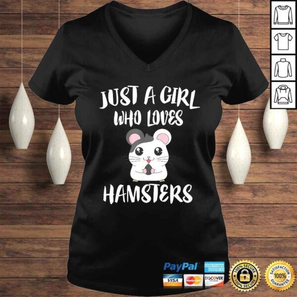 Funny Just A Girl Who Loves Hamsters Animal Shirt - Image 2