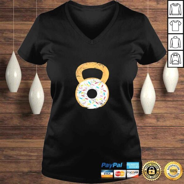 Funny Kettlebell Donut, Funny Doughnut Fitness Joke Gift TShirt Gift - Image 2