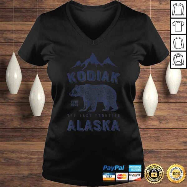 Funny Kodiak Alaska Shirt Bear The Last Frontier Bears Vintage Tee T-Shirt - Image 2