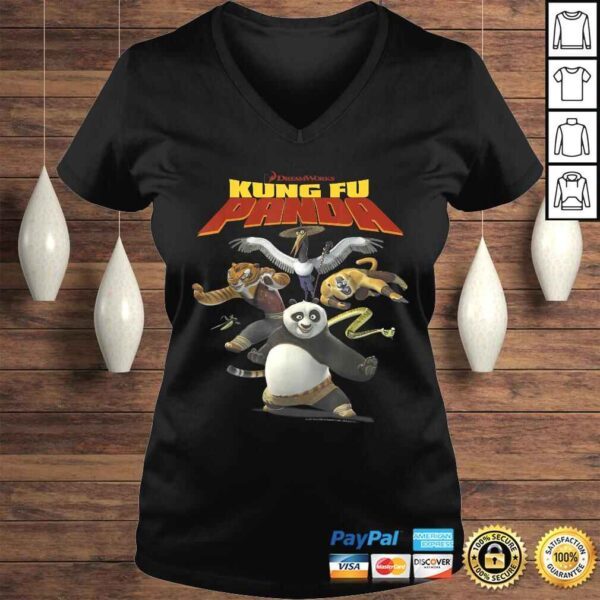 Funny Kung Fu Panda Group Shot Action Portrait Movie Logo TShirt - Image 2