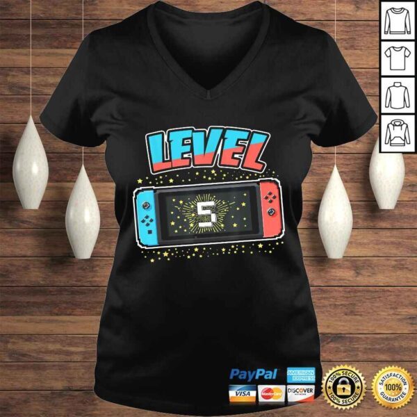 Funny Level 5 Birthday Shirt Boy 5 Years Old Video Games Shirt - Image 2