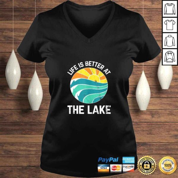 Funny Life Is Better At The Lake Boating Fishing Cabin Tee Shirt - Image 2