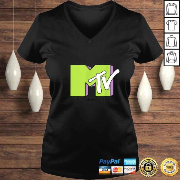 Funny Lime Green And Purple MTV Logo Fill TreatmenTShirt Gift - Image 2