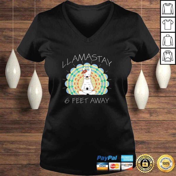 Funny Llamastay 6 Feet Away - Llama Stay 6 Feet Away T-shirt - Image 2