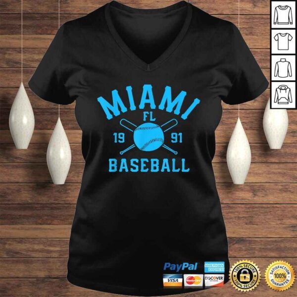 Funny Miami Baseball Vintage Florida Marlin Retro Gift Top - Image 2