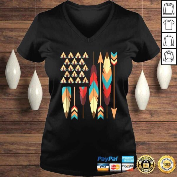 Funny Native American Pride USA Flag T-shirt - Image 2