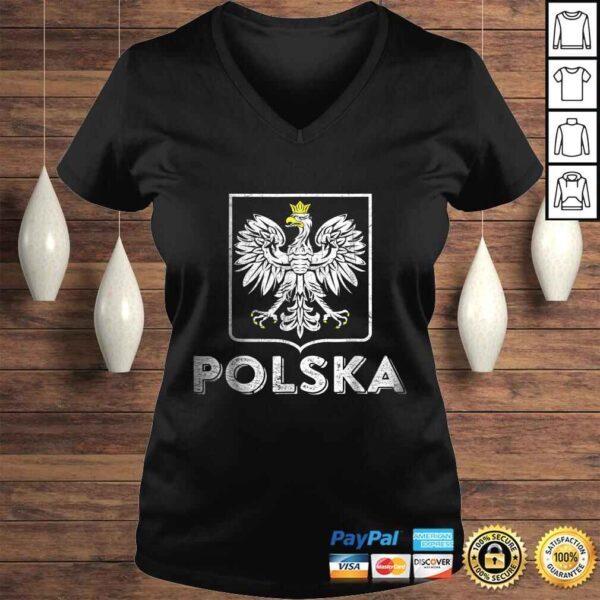 Funny Polska Retro Style Tee Poland Shirt Polish Soccer TShirt - Image 2