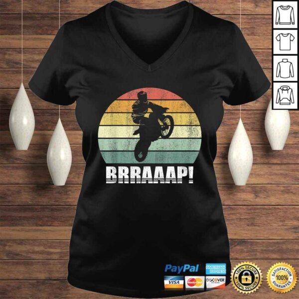 Funny Retro Brraaap Funny Dirt Bike Motocross Shirt For Riders Tee Shirt - Image 2