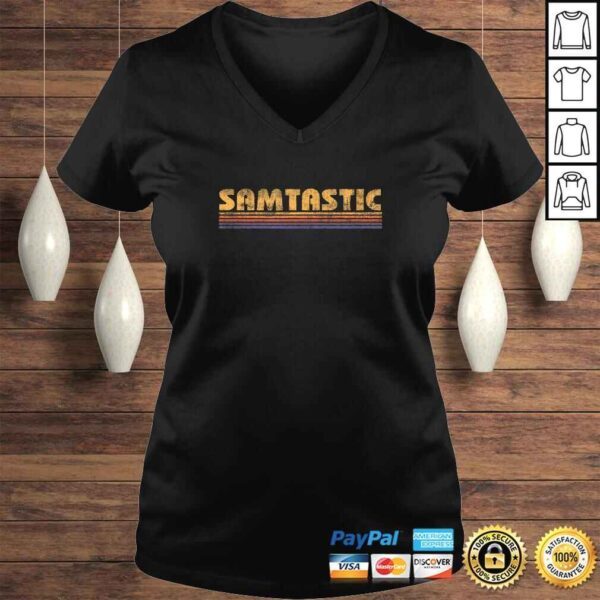 Funny Retro Samtastic First Name Sam Samantha Funny Tee Shirt - Image 2