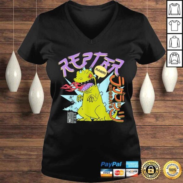 Funny Rugrats Fire Breathing Reptar Rawr Retro Graphic TShirt - Image 2