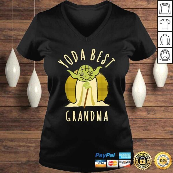 Funny Star Wars Yoda Best Grandma Cartoon Yoda Shirt - Image 2