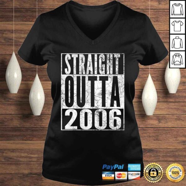 Funny Straight Outta 2006 14th Birthday Gift 14 Years Old Boy Girl TShirt - Image 2