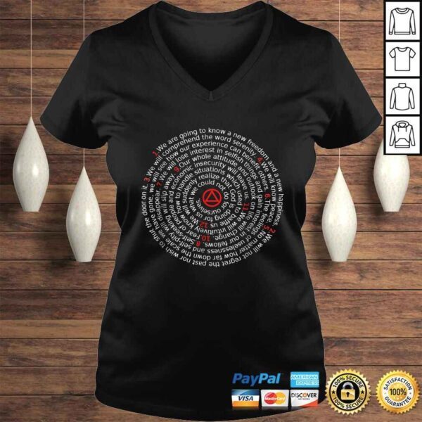 Funny 'The Twelve Promises' - AA 12 Step Recovery Spiral Tee Shirt - Image 2