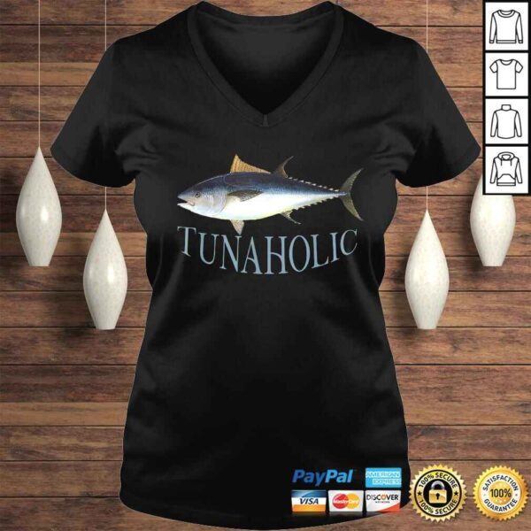 Funny Tunaholic Bluefin Tuna Fish Illustration Fishing Fisherman Gift Top - Image 2