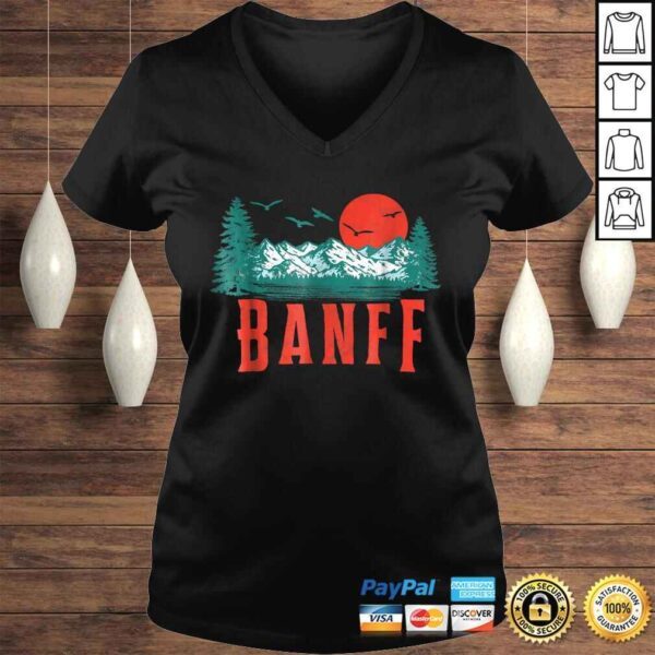 Funny Vintage Banff National Park Mountains Scene Gift TShirt - Image 2