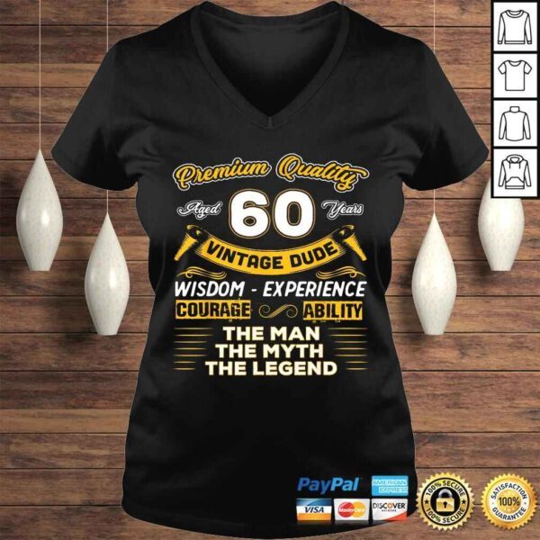 Funny Vintage Dude The Man Myth Legend 60 Yrs 60th Birthday TShirt - Image 2