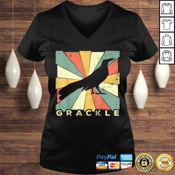 Funny Vintage Grackle Bird Lover Retro Style Animal T-shirt - Image 2