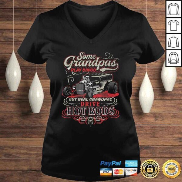 Funny Vintage Hot Rod Grandpa Shirt - Image 2