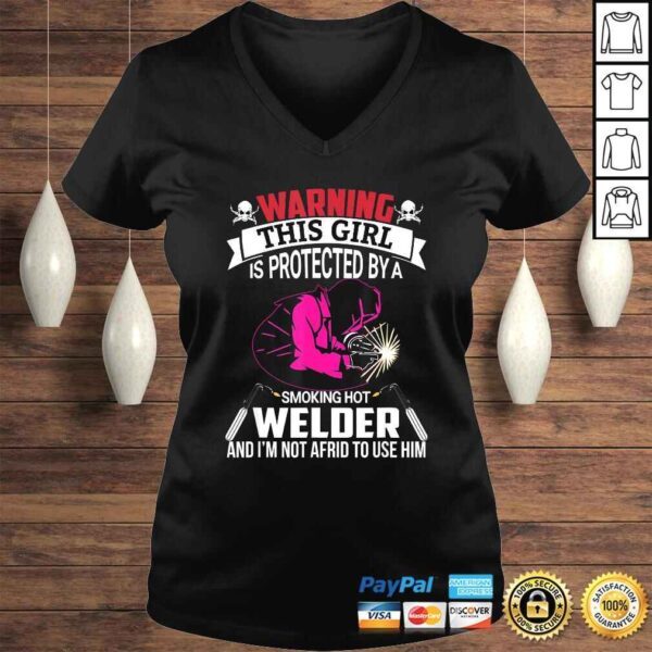 Funny Welder Wife Girlfriend Shirt Women Birthday Gift Tee - Image 2