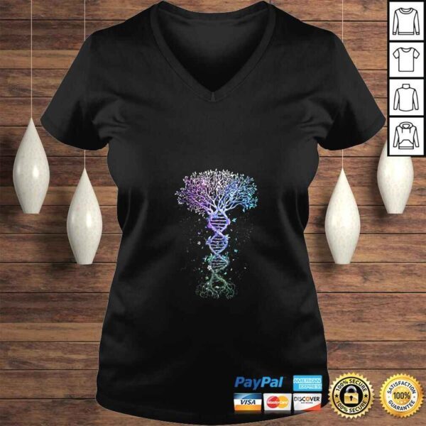 Funny Womens DNA Tree Life Earth Genetics Biologist Science TShirt - Image 2