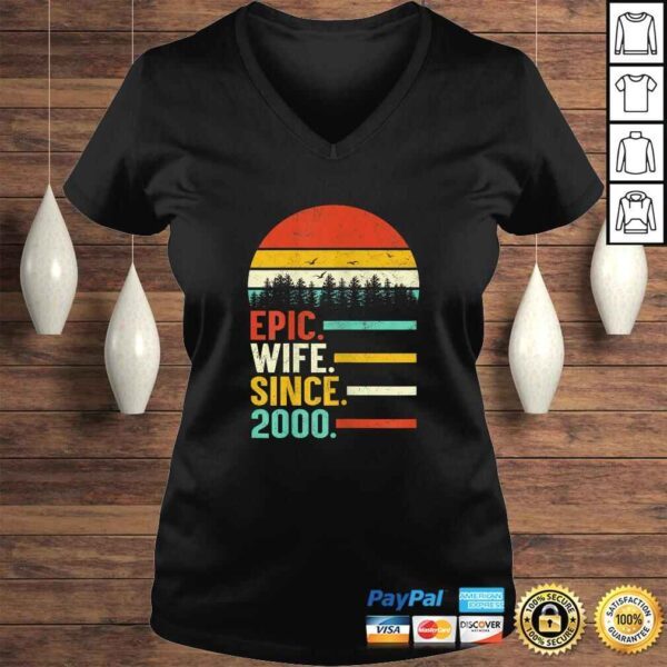 Funny Womens Epic Wife Since 2000, 20th Wedding Anniversary Gift For Her Shirt - Image 2