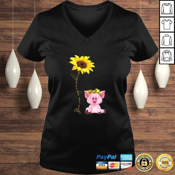 Funny Womens Pigs Are My Sunflower Sunshine Hippie Pig Lover T-shirt - Image 2