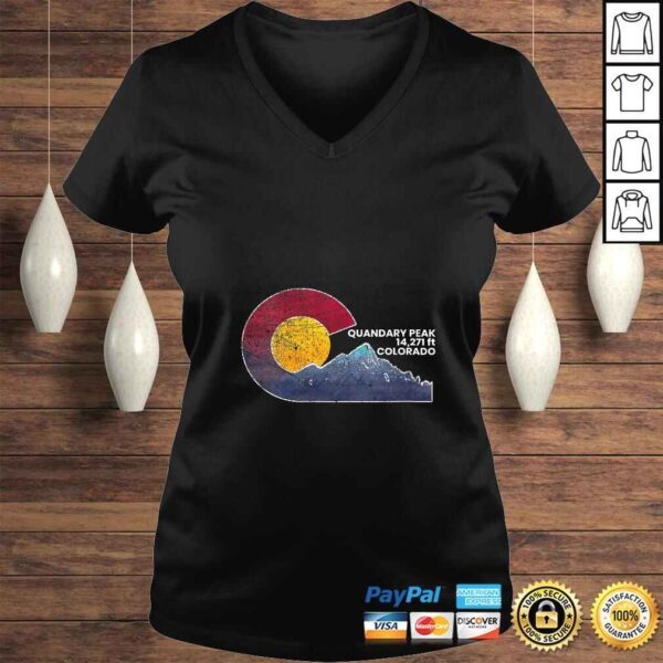 Funny Womens Quandary Peak Colorado Flag Inspired Scenery Shirt - Image 2