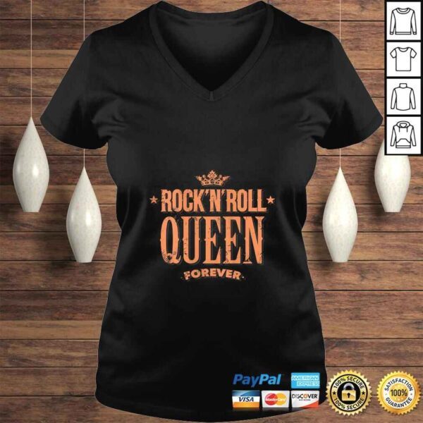 Funny Womens Rock N Roll Queen - Forever Vintage Rock Shirt - Image 2